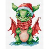 Kit broderie point de croix - Luca-S - Le dragon joyeux