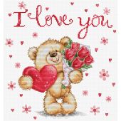 Kit broderie point de croix - Luca-S - I love you