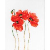 Kit broderie point de croix - Luca-S - Coquelicots 1