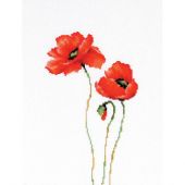 Kit broderie point de croix - Luca-S - Coquelicots 2