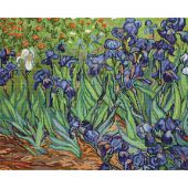 Kit broderie point de croix - Luca-S - Les Iris d'après Van Gogh