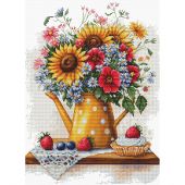 Kit broderie point de croix - Luca-S - Fleurs d'été