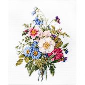 Kit broderie point de croix - Luca-S - Bouquet de fleurs d'été