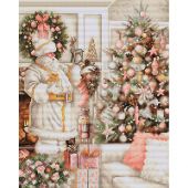 Kit broderie point de croix - Luca-S - Père Noël vêtu de blanc
