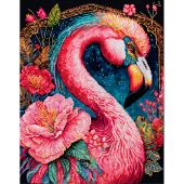 Kit broderie point de croix - Luca-S - Fantastique flamant rose