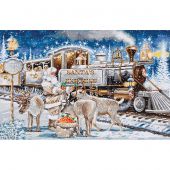 Kit broderie point de croix - Luca-S - Locomotive Santa Express