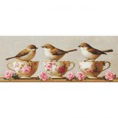 Kit broderie point de croix - Luca-S - Trois oiseaux gracieux