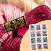 Fil à broder - LunarFoxStitch - Lot de fils seuls - Calendrier des P'tits Pigeons