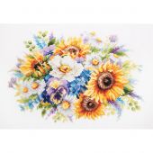 Kit broderie point de croix - Magic Needle - Bouquet de tournesols