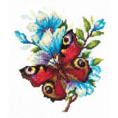 Kit broderie point de croix - Magic Needle - Papillon paon