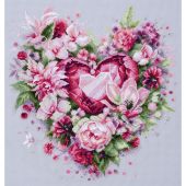 Kit broderie point de croix - Magic Needle - Coeur fleuri
