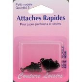 Attaches rapides - Couture loisirs - Attaches acier foncé - Petits modèles