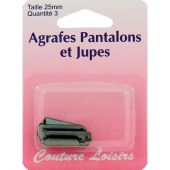 Agrafes - Couture loisirs - Agrafes - Taille 25 mm acier foncé