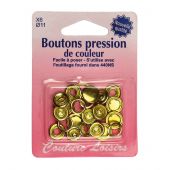 Boutons pression - Couture loisirs - Recharge 6 pressions doré
