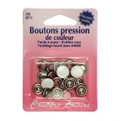 Boutons pression - Couture loisirs - Recharge 6 boutons pression blanc