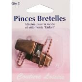 Boucles et clips - Couture loisirs - Pinces bretelles coloris antique