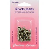 Oeillets et rivets - Couture loisirs - Rivets Jeans - 7 mm argent