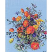 Kit broderie point de croix - Merejka - Pétales ensoleillés