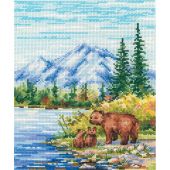 Kit broderie point de croix - MP Studia - Au bord de la rivière de montagne