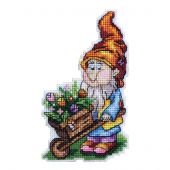 Kit d'ornement à broder - MP Studia - Gnome jardinier
