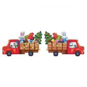 Kit d'ornement à broder - MP Studia - Camion de Noël