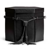 Rangement cuir - Muud - Boîte Evita XL - Noir