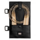 Rangement cuir tricot - Muud - Etui aig. circulaires Carita A - Noir