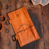 Rangement cuir tricot - Muud - Etui aig. circulaires Carita A - Whisky