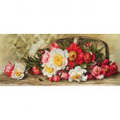 Kit broderie point de croix - Nova Sloboda - Panier de fleurs