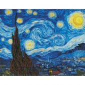 Kit broderie point de croix - Nova Sloboda - La nuit étoilée d'après Van Gogh