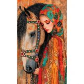 Kit de broderie avec perles - Nova Sloboda - La fille et le cheval