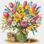 Kit broderie point de croix - Nova Sloboda - Parfum de fleurs