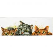 Kit broderie point de croix - Ladybird - Chatons curieux