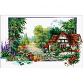 Kit broderie point de croix - Needleart World - Ruisseau du chalet anglais