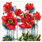 Kit point de croix - Needleart World - Jolis coquelicots