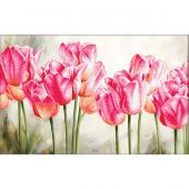 Kit broderie point de croix - Needleart World - Tulipes roses