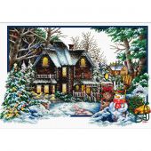 Kit broderie point de croix - Needleart World - L'hiver arrive