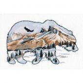 Kit broderie point de croix - Oven - Le monde des animaux ours
