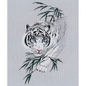 Kit broderie point de croix - Oven - Tigre blanc