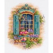 Kit broderie point de croix - Panna - Fleurs à la fenêtre