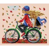 Kit broderie point de croix - Luc Créations - À bicyclette
