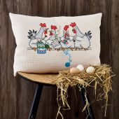 Kit de coussin point croix - Permin - Poules