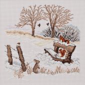 Kit point de croix - Permin - Ecureuils d'hiver