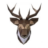 Puzzle 3D - Wizardi - Tête de cerf bronze