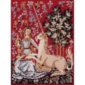 Kit broderie point de croix - Princesse - Dame à la Licorne  La vue