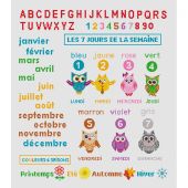 Kit broderie point de croix - Princesse - ABC apprendre les jours