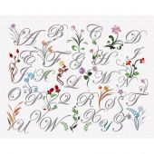 Kit au point de broderie  - Princesse - Abc fleurs sauvages