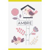 Kit de protège carnet à broder - Princesse - L'arbre aux oiseaux - Rose