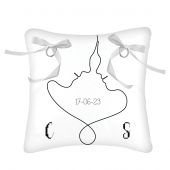 Kit de coussin à broder - Princesse - Coussin de mariage - Line Art