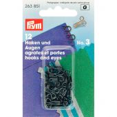 Agrafes - Prym -  N°3 - 12 paires - Coloris noir